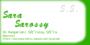 sara sarossy business card